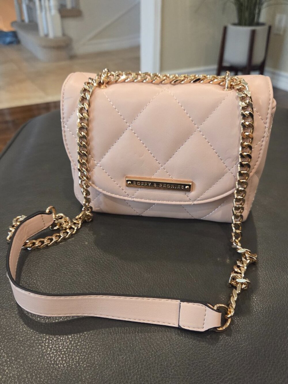 Poppy & Peonies Quilted Flap Crossbody Bag